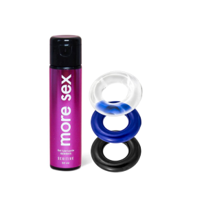 Gel Íntimo Sex Sabor Berries + Anillo Erección & Retardante - Imagen 1